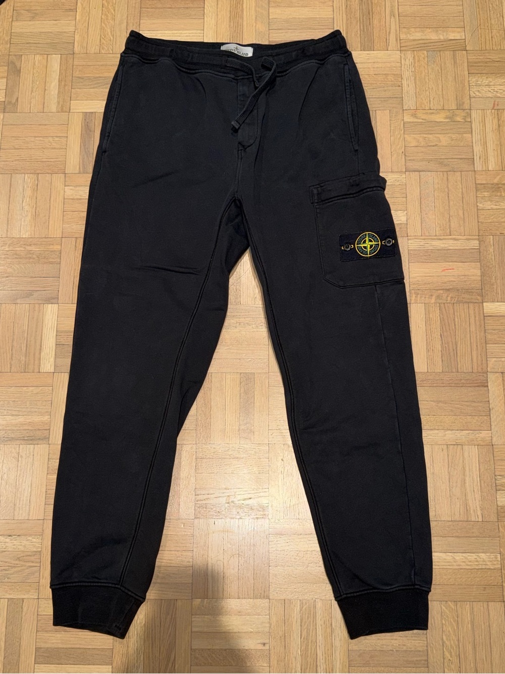 Used - Men’s Stone Island Black Cargo Sweatpants - Size M